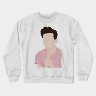 Louis Tomlinson in Pink Crewneck Sweatshirt